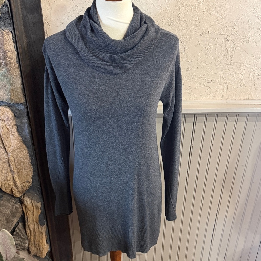 Daisy Fuentes Charcoal Cowl Neck Sweater Tunic